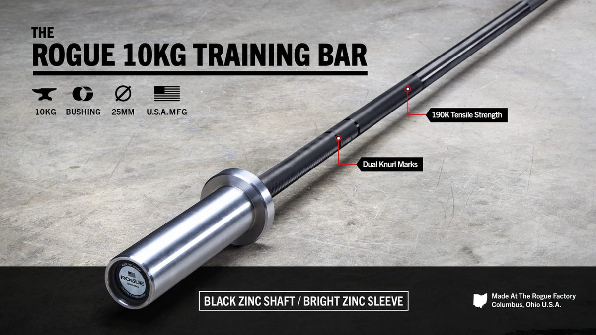 Rogue 10KG Training Bar by Rogue Fitness
