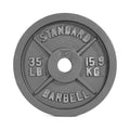 Cast Iron Olympic Weight Plates - 35 LB pair by CAP