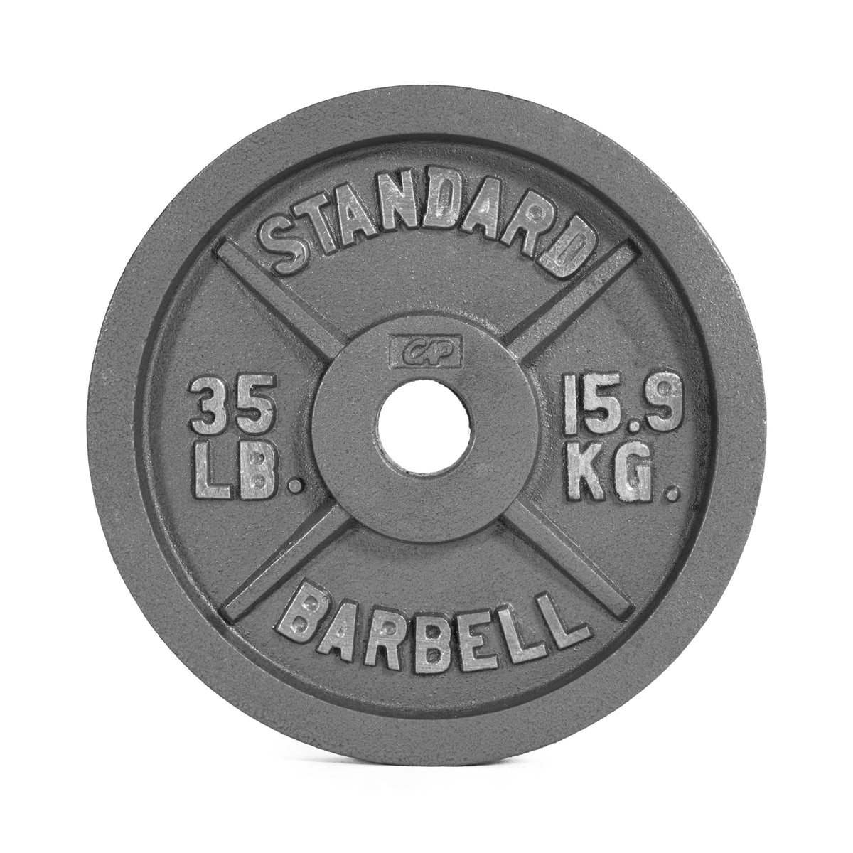 Cast Iron Olympic Weight Plates - 35 LB pair by CAP