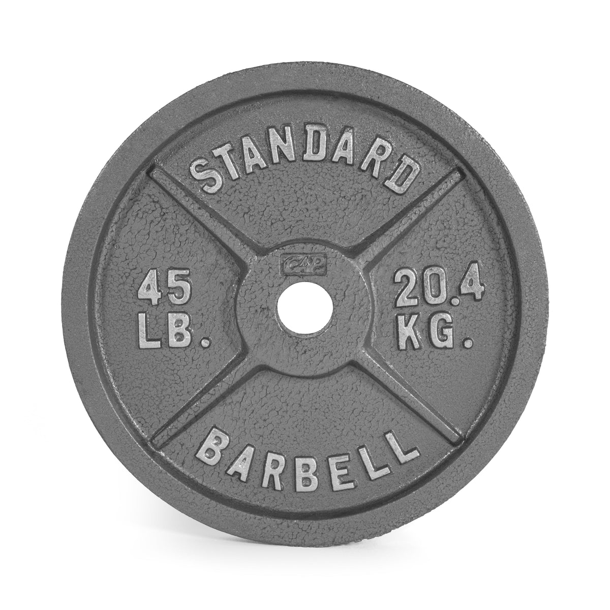 Cast Iron Olympic Weight Plates - 45 LB pair by CAP