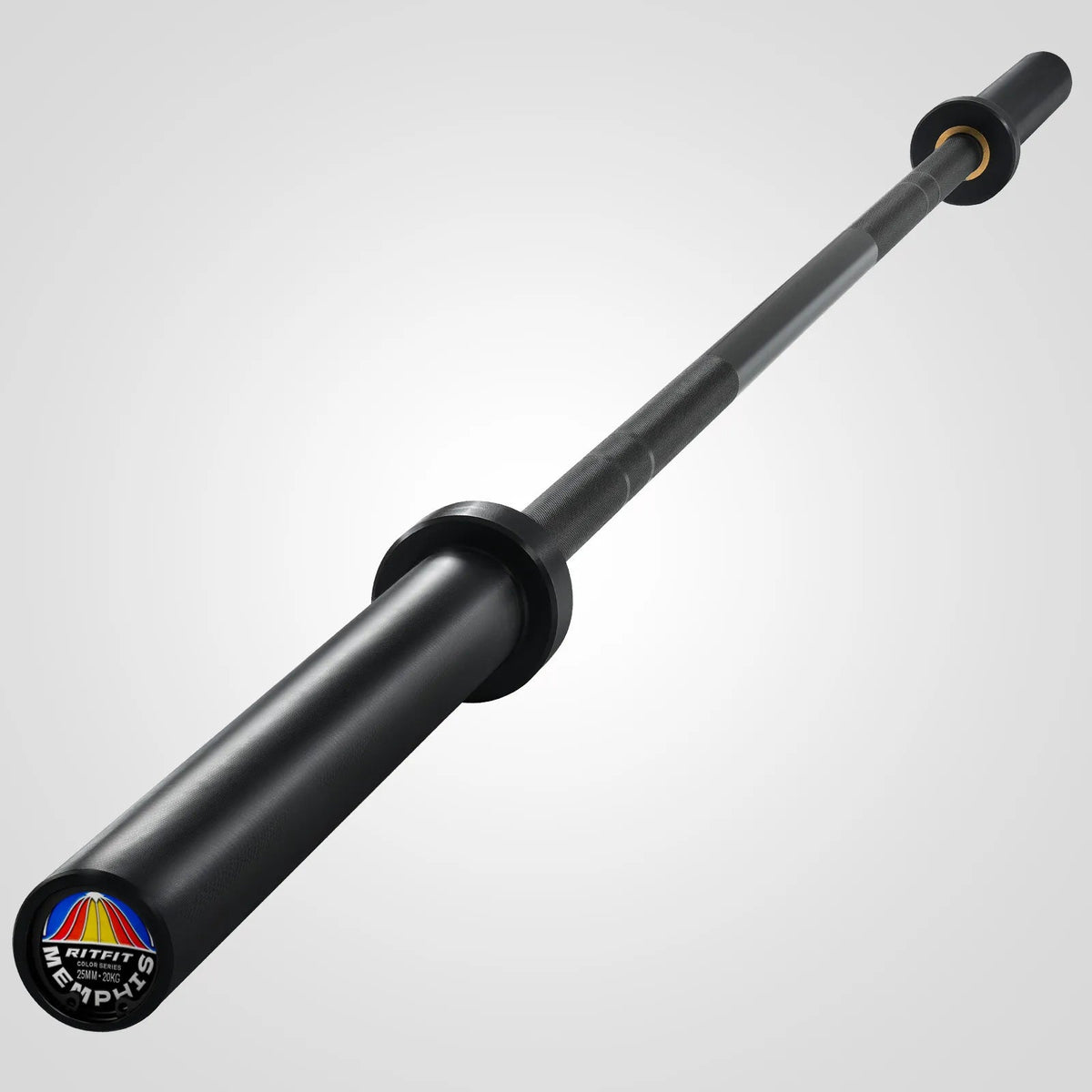 Solid Black Olympic Barbell for Home Gym by RitFit