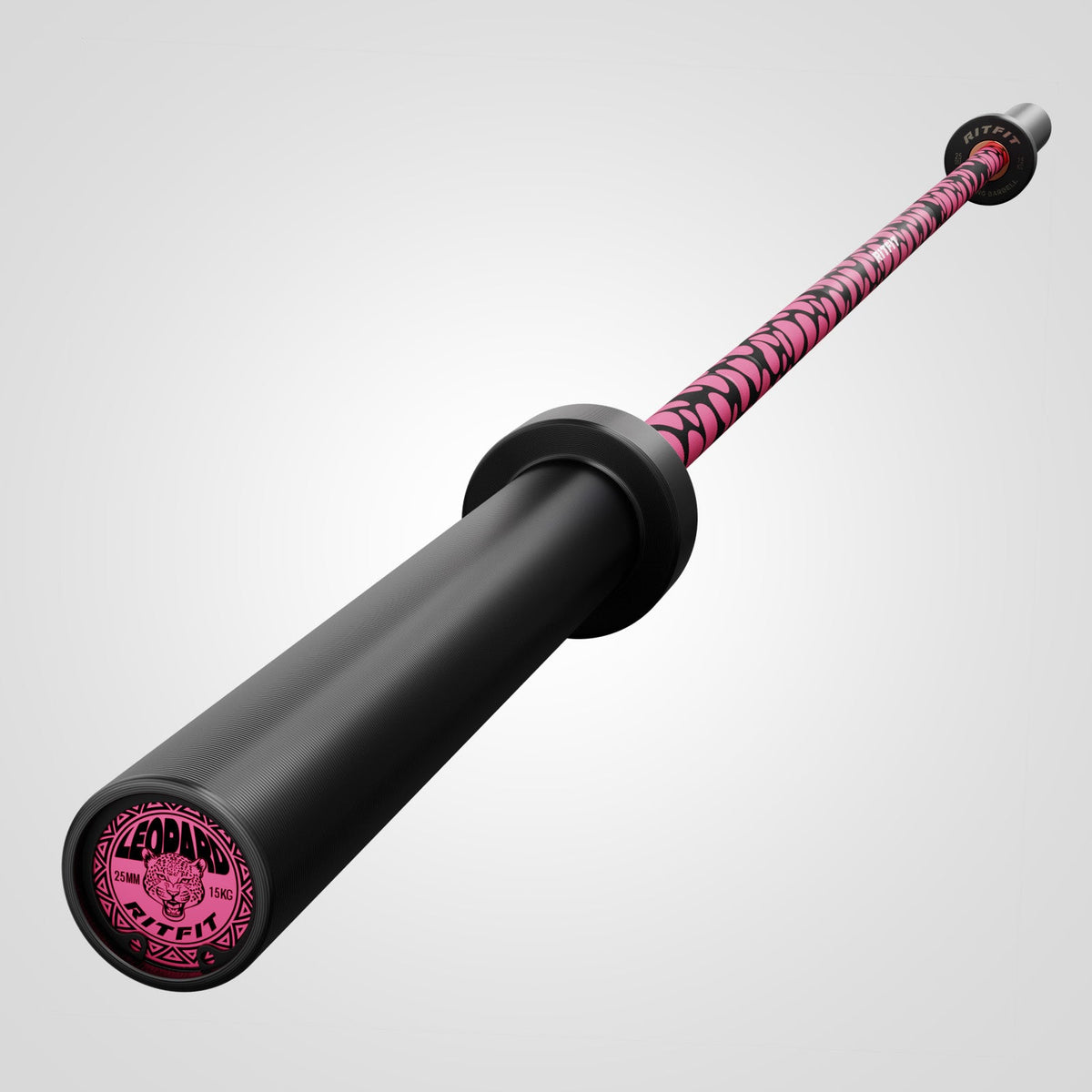 15kg Pink Leopard Olympic Training Barbell by RitFit