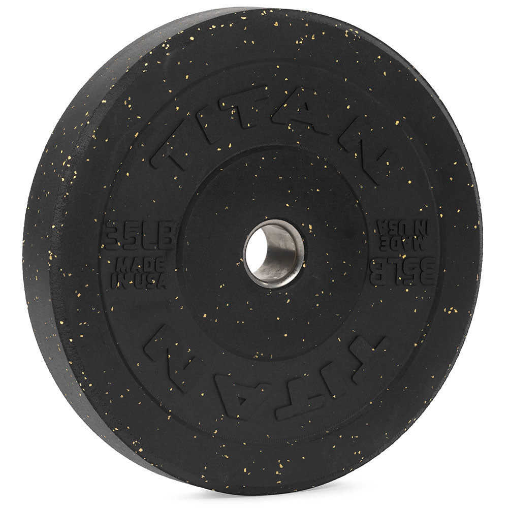 Crumb Rubber Bumper Plates - 35 LB by Titan Fitness