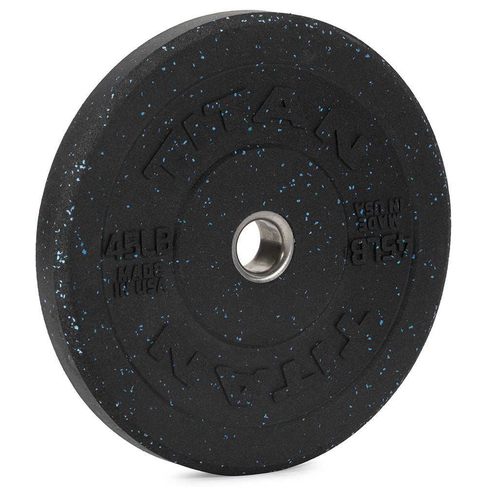 Crumb Rubber Bumper Plates - 45 LB by Titan Fitness