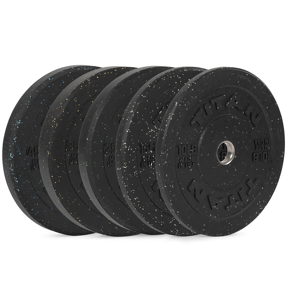 Crumb Rubber Bumper Plates - 10 LB by Titan Fitness