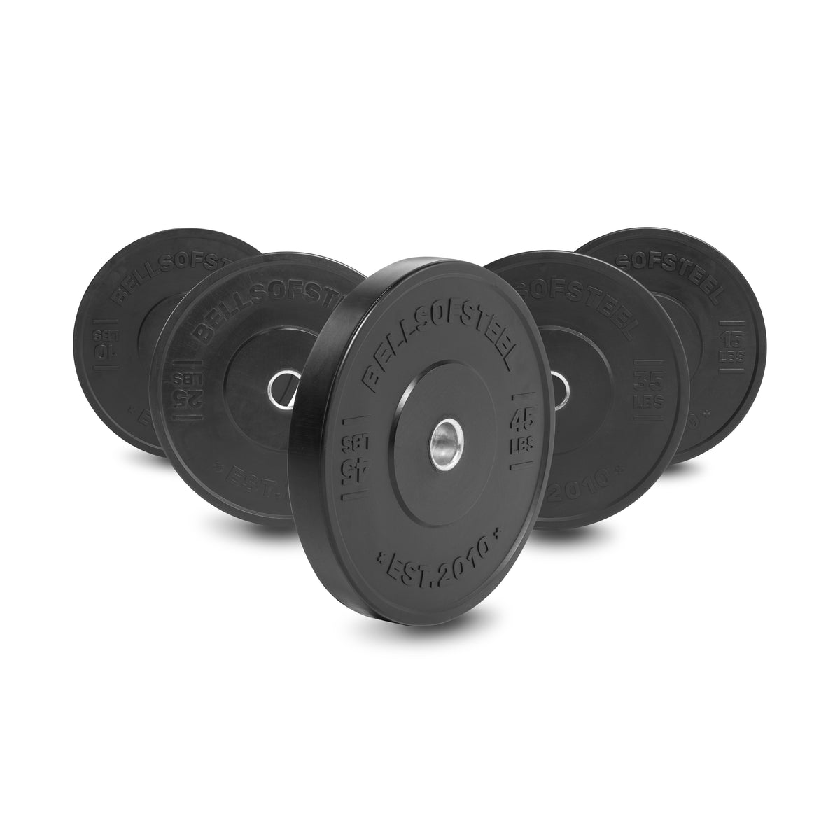 All-Black Bumper Plates - 15 LB by Bells of Steel