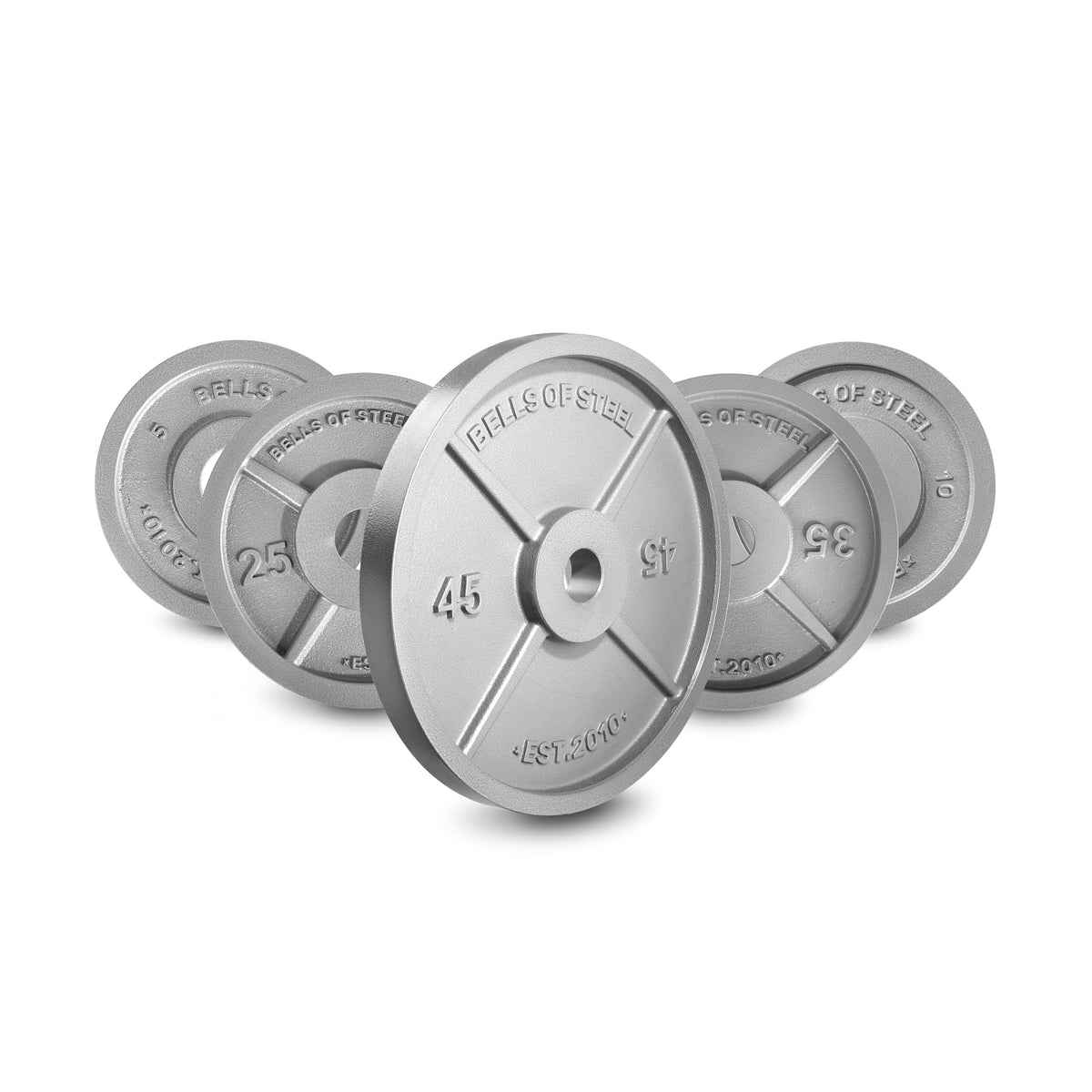 Machined Iron Olympic Weight Plates by Bells of Steel