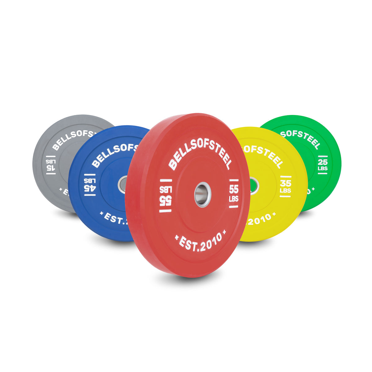 Colored Bumper Plates by Bells of Steel