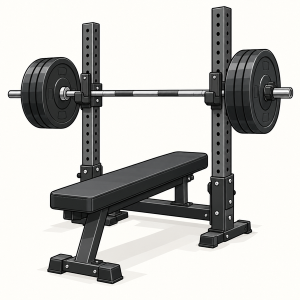 Bench press station