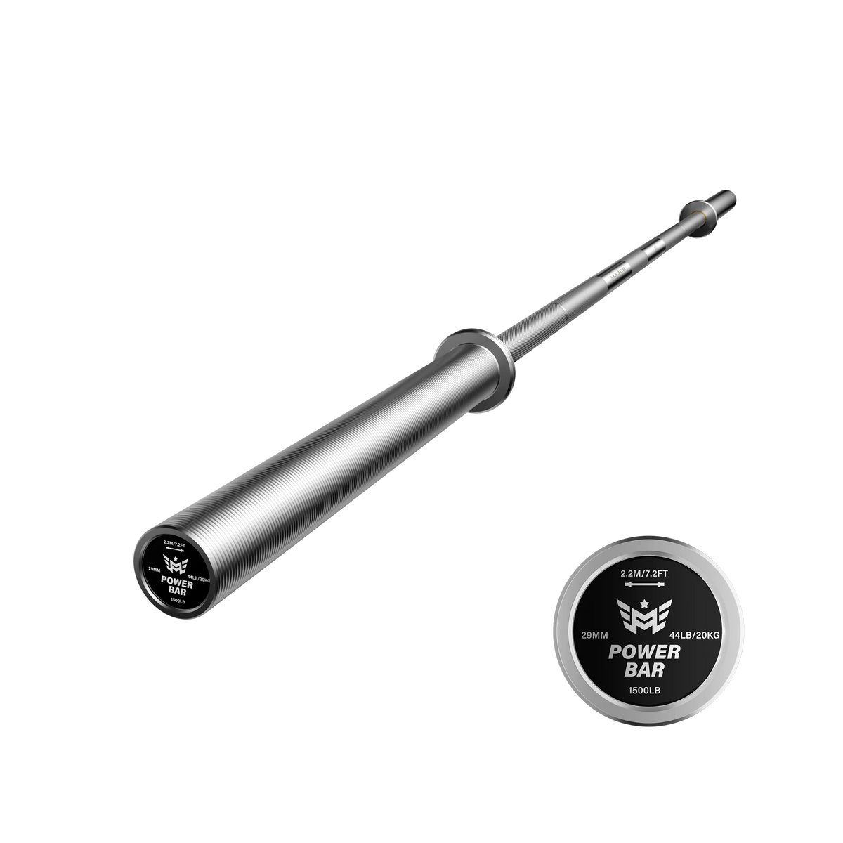 Heritage Series Power Bar 7.2ft 1500lb by Major Fitness