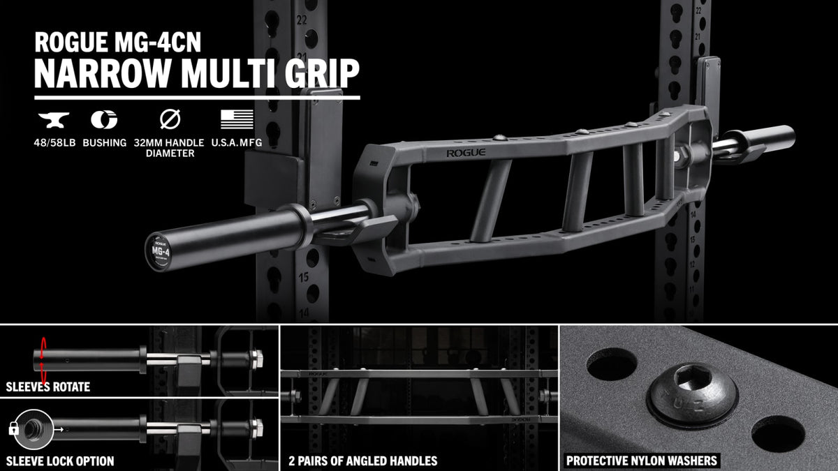 Rogue MG-4CN Narrow Multi Grip Camber Bar by Rogue Fitness