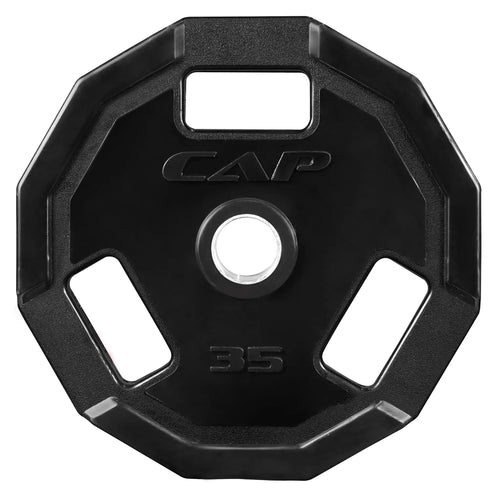 12-Sided Rubber-Coated Grip Plates - 35 LB pair by CAP
