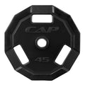 12-Sided Rubber-Coated Grip Plates - 45 LB pair by CAP