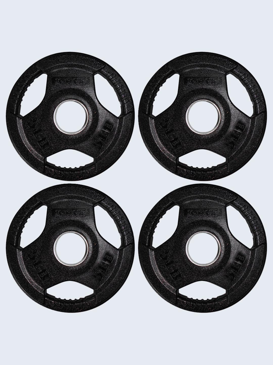 Rubber Coated Olympic Weight Plates - LB - 35 LB by Force USA