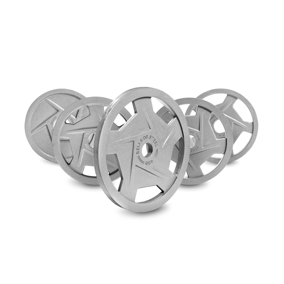 Gray Mighty Grip Olympic Weight Plates by Bells of Steel