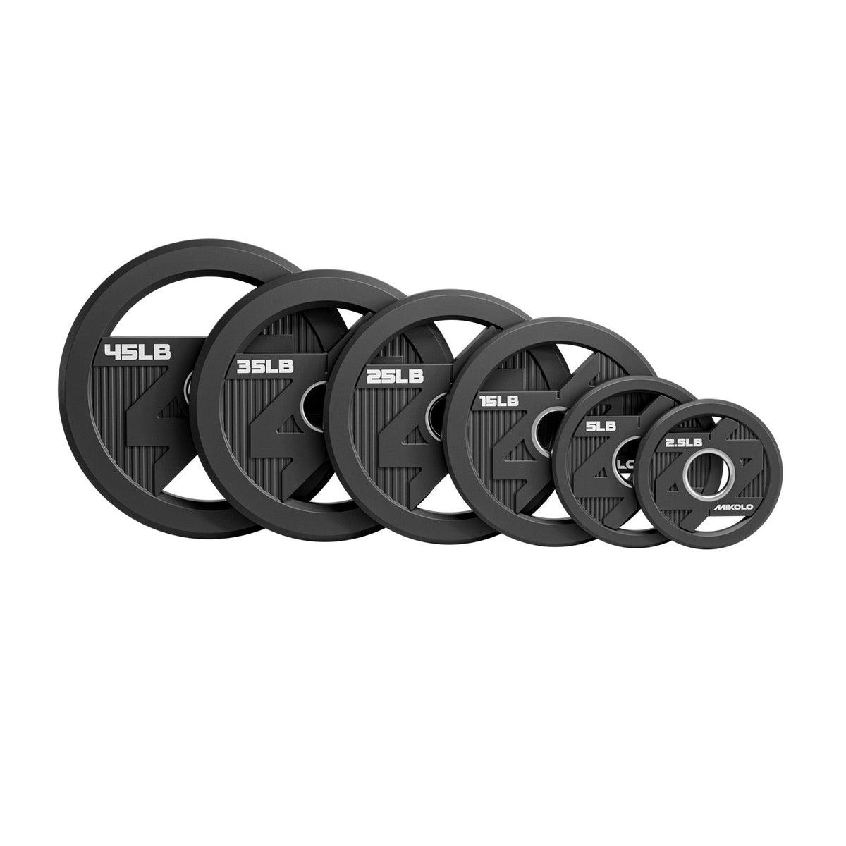 SHIELD Rubber-Coated Olympic Grip Plates by Mikolo